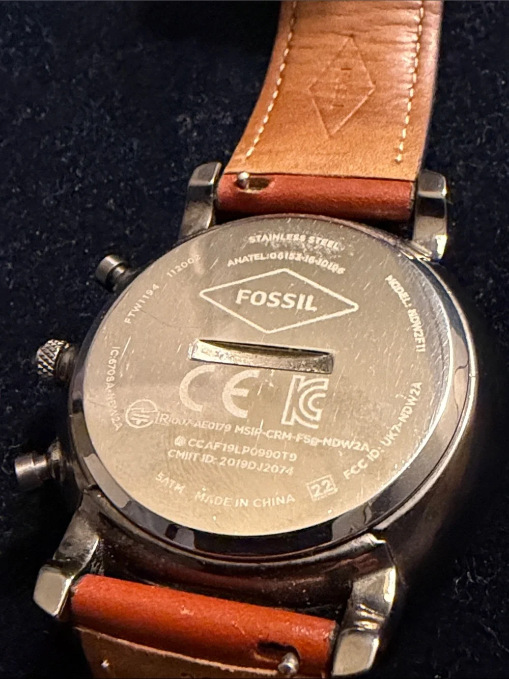 Fossil Men’s Hybrid Watch in Black and Brown